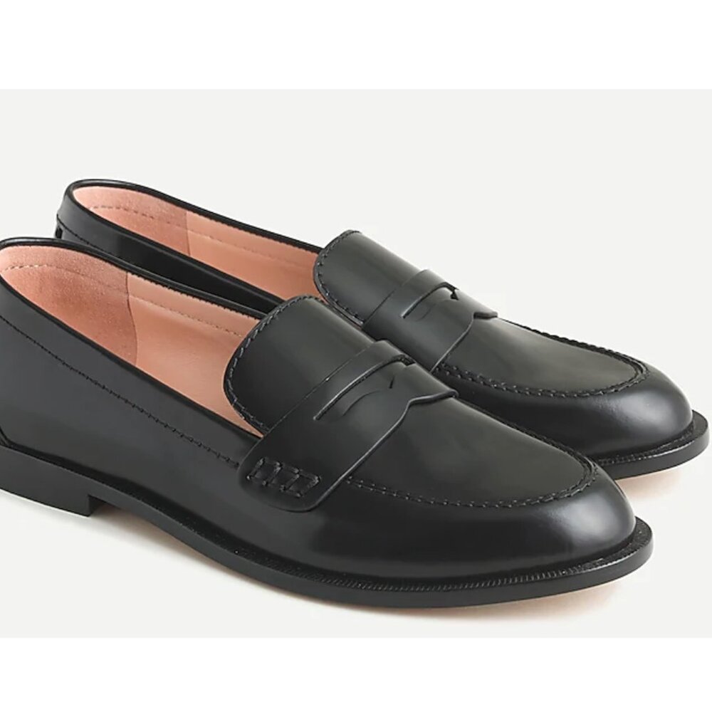 J. Crew Black Leather Loafers